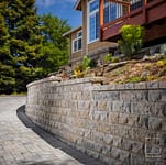 Residential and commercial hardscape projects in Northern California with product manufactured by Sierra Stockton, an Oldcastle Company.